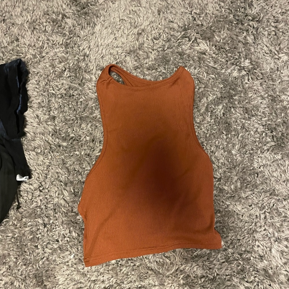 Brown crop top